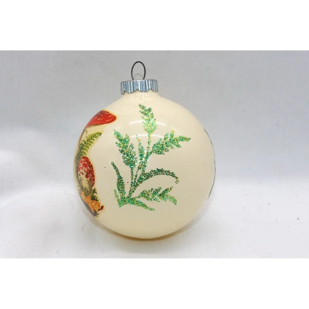 VTG MUSHROOM Glass Christmas Ornament‎ 2.5